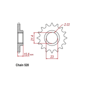 ΓΡΑΝΑΖΙ ΕΜΠΡΟΣ 14Δ 520ΑΛ YAMAHA XT600 /SRX /XJR ΙΤΑΛΙΑΣ