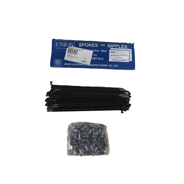 ΑΚΤΙΝΕΣ ΤΡΟΧΟΥ 157mm 10G ΜΑΥΡΕΣ  ΣΕΤ UNION